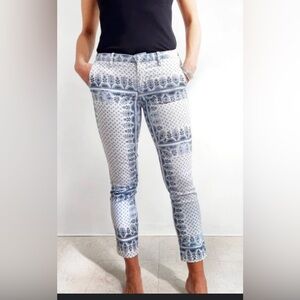 Joe’s bandana print skinny ankle jeans size 28 waist | Joe’s jeans blue white